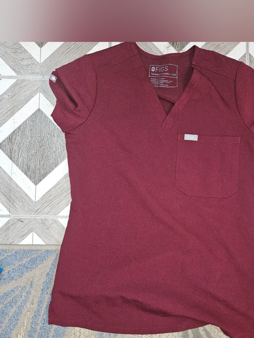 Maroon Figs Scrub Top